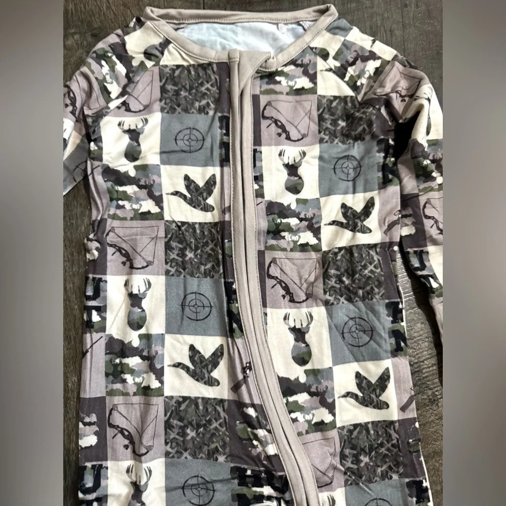 Baby Boy Bamboo Sleepie Hunting Camo Print Deer Duck 18-24m